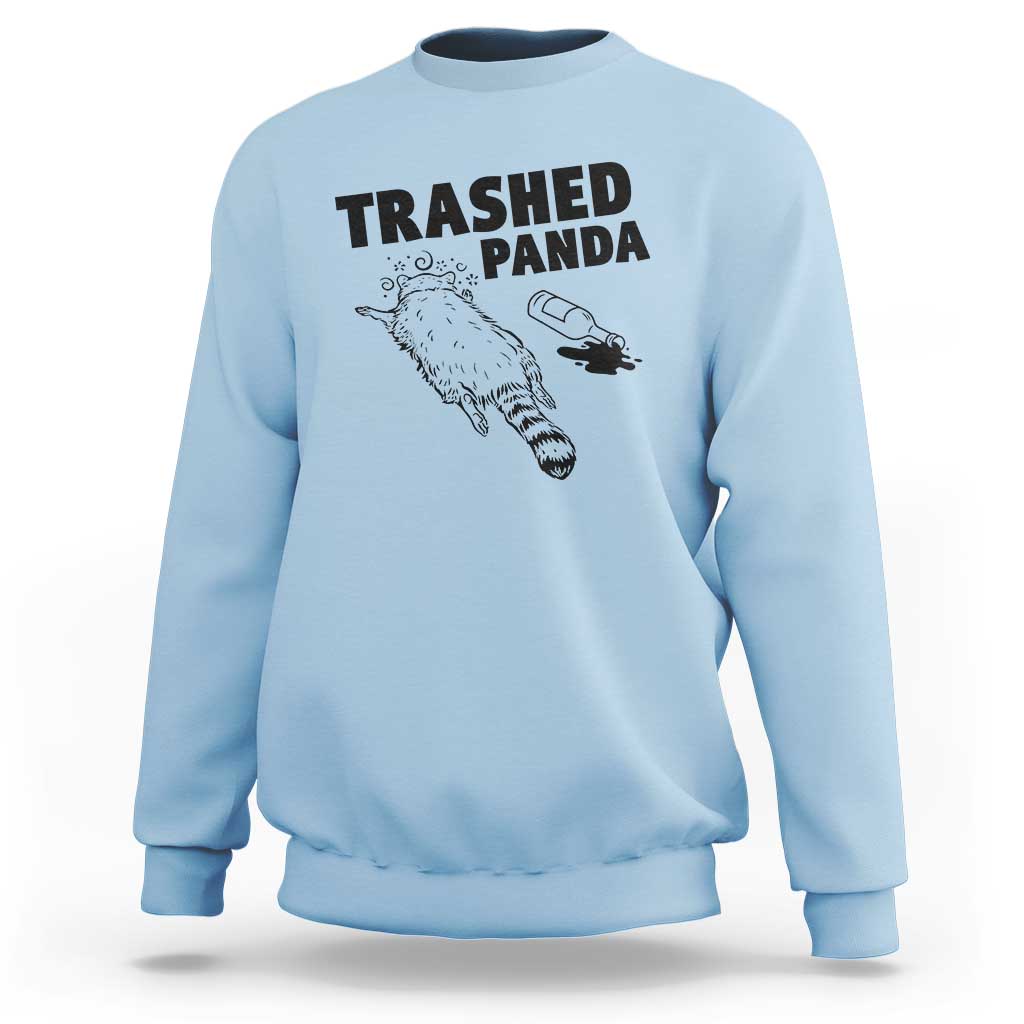 Funny Trashed Panda Sweatshirt Drunk Raccoon Meme Hot Mess - Wonder Print Shop