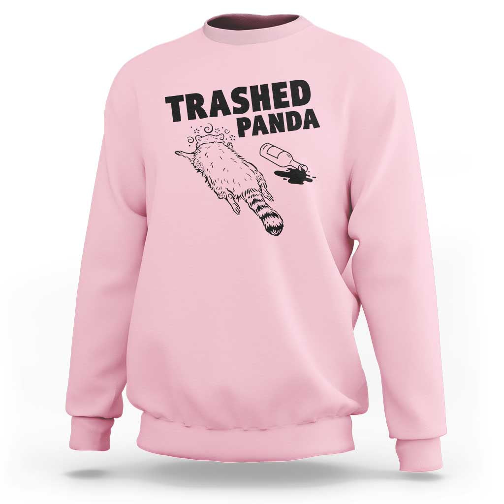 Funny Trashed Panda Sweatshirt Drunk Raccoon Meme Hot Mess - Wonder Print Shop