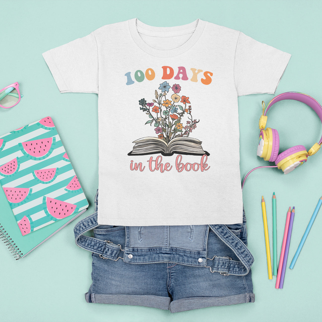 100 Days of School T Shirt For Kid 100 Days In The Book Reading - Wonder Print Shop