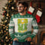 Funny St Patricks Day Knitted Sweatshirt Rub Me For Luck Shamrock Adult Humor