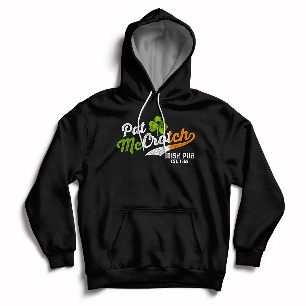 Green Pat McCrotch Funny Dirty Adult Humor Irish St Patrick's Day Hoodie - Wonder Print Shop