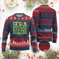 Funny St Patricks Day Knitted Sweatshirt It's Beautiful Day For Learning Students