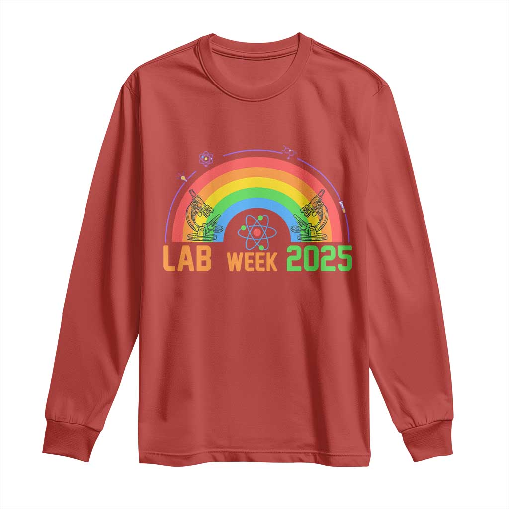 Lab Week Long Sleeve Shirt Medical Laboratory Science Lab Rainbow
