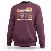 Vintage 1976 Limited Edition Sweatshirt Retro Sunset 50th Birthday Graphic