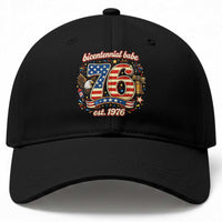 Patriotic Bicentennial Babe Est 1976 Baseball Cap Eagle Fireworks 50th Birthday