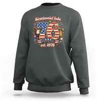 Patriotic Bicentennial Babe Est 1976 Sweatshirt Eagle Fireworks 50th Birthday