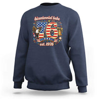 Patriotic Bicentennial Babe Est 1976 Sweatshirt Eagle Fireworks 50th Birthday