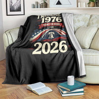 I Remember 1976 Now Im Here For 2026 Throw Blanket Liberty Bell 50th Birthday