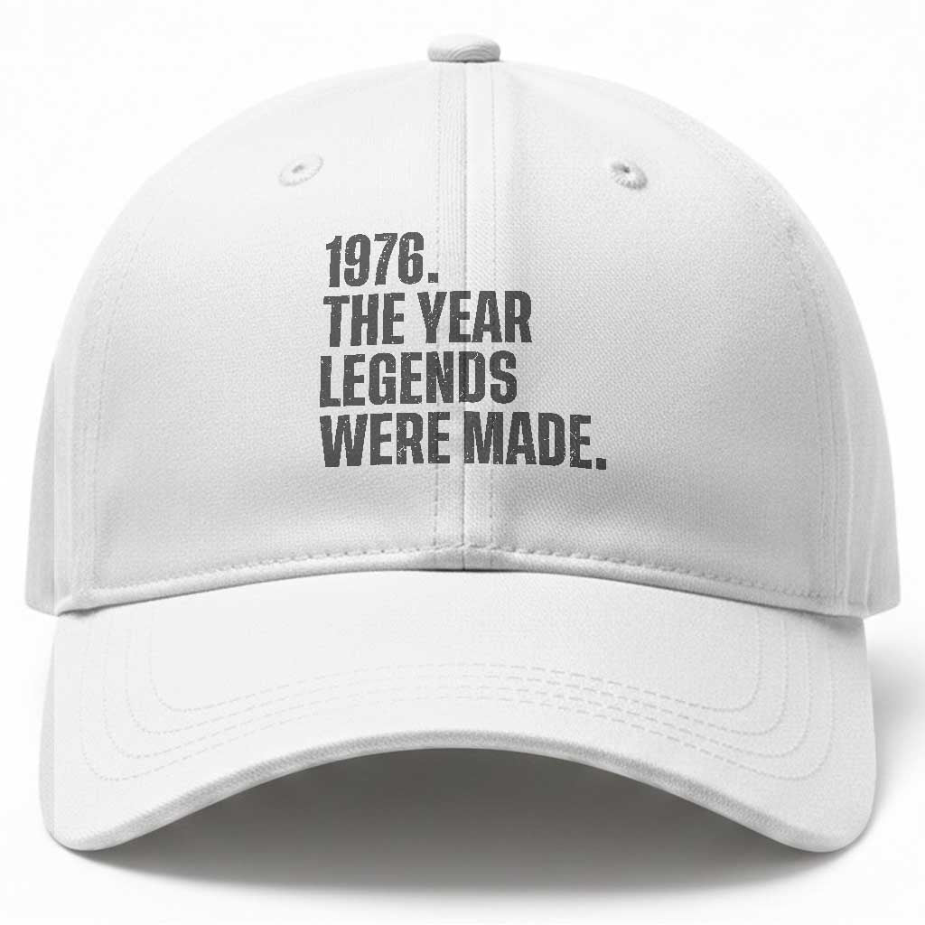 1976 The Year Legends Were Made Baseball Cap Minimalist Retro 50th Birthday
