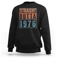 Straight Outta 1976 Sweatshirt Funny 50th Birthday Retro Neon Gradient Effect Printing