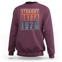 Straight Outta 1976 Sweatshirt Funny 50th Birthday Retro Neon Gradient Effect Printing