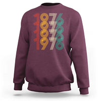 Retro 1976 Multi Line Neon Pop Typography Sweatshirt Vintage 50th Birthday Gift