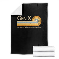 Gen X We Made Whatever An Emotion Throw Blanket Vintage Retro 70s Rainbow Graphic