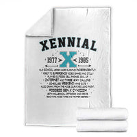 Xennial Definition 1977 to 1985 Throw Blanket Vintage Dictionary Style Graphic