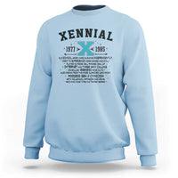 Xennial Definition 1977 to 1985 Sweatshirt Vintage Dictionary Style Graphic