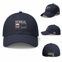 Xennial Typewriter and Computer Screen Baseball Cap Analog Childhood Digital Adulthood