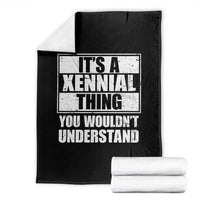 It's A Xennial Thing You Wouldn't Understand Throw Blanket Distressed Retro Graphic