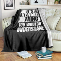 It's A Xennial Thing You Wouldn't Understand Throw Blanket Distressed Retro Graphic