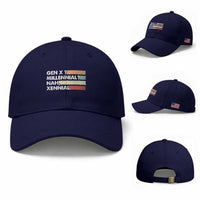 Gen X Millennial Nah Xennial Baseball Cap Retro Sunset Striped Typography Graphic