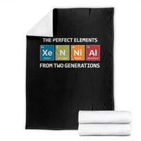 Xennial The Perfect Elements From Two Generations Throw Blanket Periodic Table Science Graphic