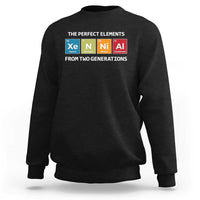 Xennial The Perfect Elements From Two Generations Sweatshirt Periodic Table Science Graphic