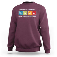Xennial The Perfect Elements From Two Generations Sweatshirt Periodic Table Science Graphic