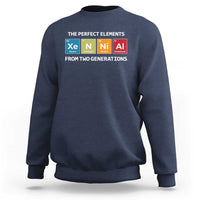 Xennial The Perfect Elements From Two Generations Sweatshirt Periodic Table Science Graphic