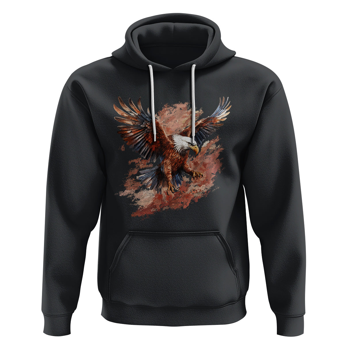 American Bald Eagle Hoodie Proud Patriotic US Pride 4th Of July - Wonder Print Shop