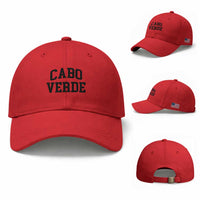 Cabo Verde Returns Home National Pride Varsity Style Baseball Cap Cape Verde Minimalist Text Graphic