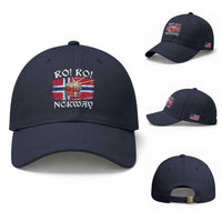 Funny Norway Drummer Ro Ro Baseball Cap Patriotic Norge Norwegian Flag Rowing Support