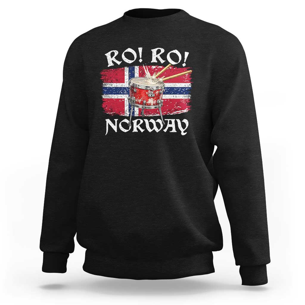 Funny Norway Drummer Ro Ro Sweatshirt Patriotic Norge Norwegian Flag Rowing Support