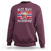 Funny Norway Drummer Ro Ro Sweatshirt Patriotic Norge Norwegian Flag Rowing Support