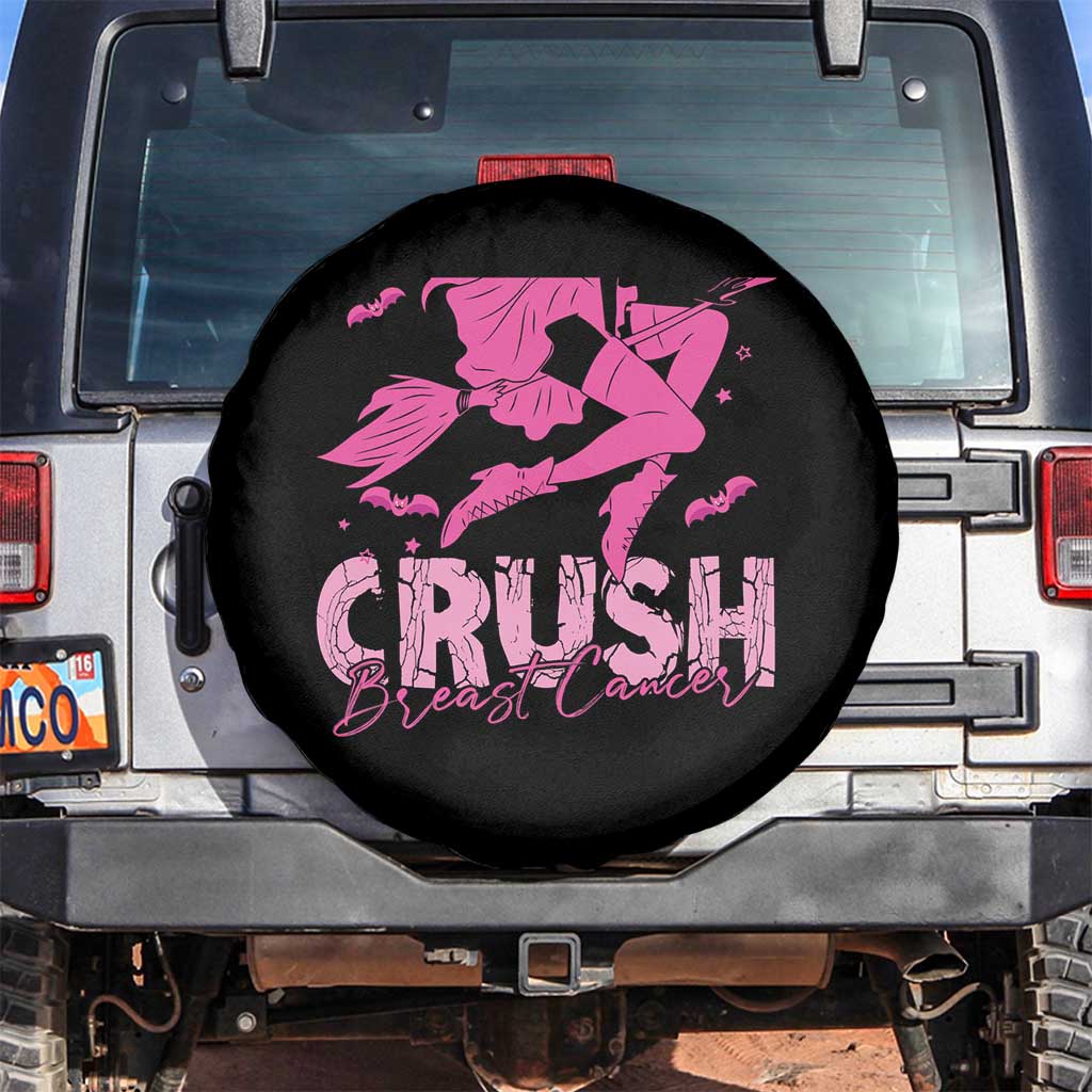 Witch Breast Cancer Spare Tire Cover Crush Breast Cancer Pink Ribbon Halloween Vibe