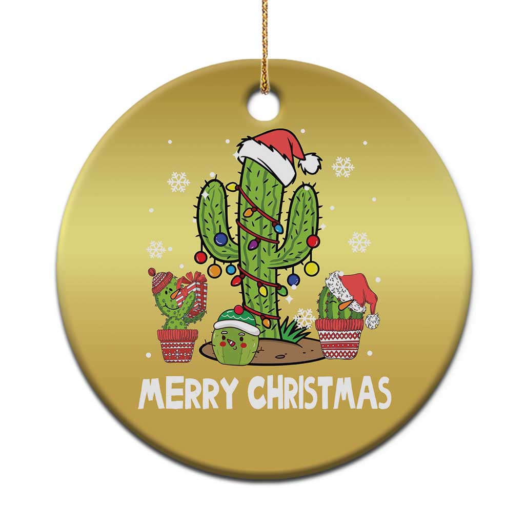 Merry Xmas In Arizona US State Funny Saguaro Cactus Christmas Tree Christmas Ornament - Wonder Print Shop