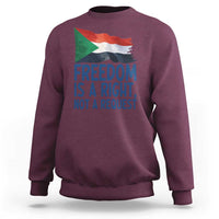 Freedom Is a Right Not a Request Sweatshirt Sudan Flag Human Rights Supporters - Wonder Print Shop