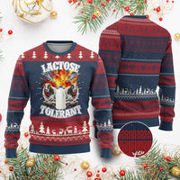 Funny Lactose Tolerant Knitted Sweatshirt Retro Pro-Dairy Ironic Cringe Meme