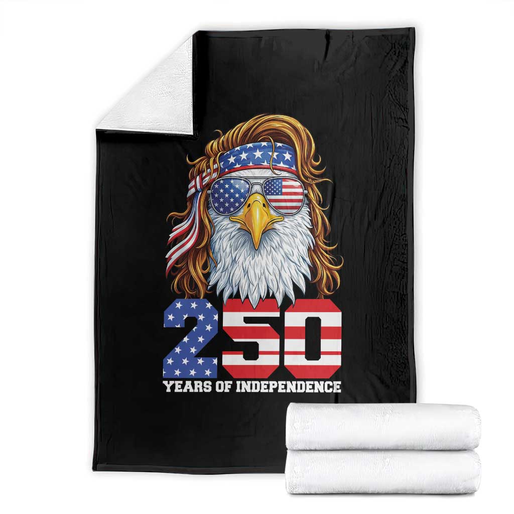 250 Years of Independece Patriotic Eagle Throw Blanket 1776 2026 USA Flag 4th of July Semiquincentennial - Wonder Print Shop