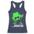 Funny Dabbing Shamrock Racerback Tank Top Bruh St. Patrick's Day