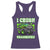 Funny St Patricks Day Monster Truck Racerback Tank Top I Crush Shamrocks Retro