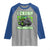 Funny St Patricks Day Monster Truck Raglan Shirt I Crush Shamrocks Retro