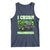 Funny St Patricks Day Monster Truck Tank Top I Crush Shamrocks Retro