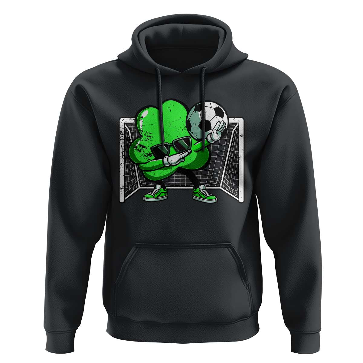 Funny Soccer Shamrock Hoodie Dabbing Player St. Patrick's Day