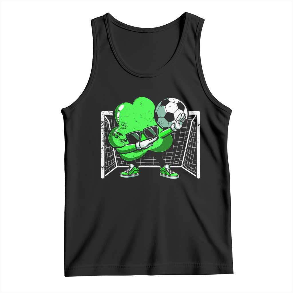 Funny Soccer Shamrock Tank Top Dabbing Player St. Patrick's Day