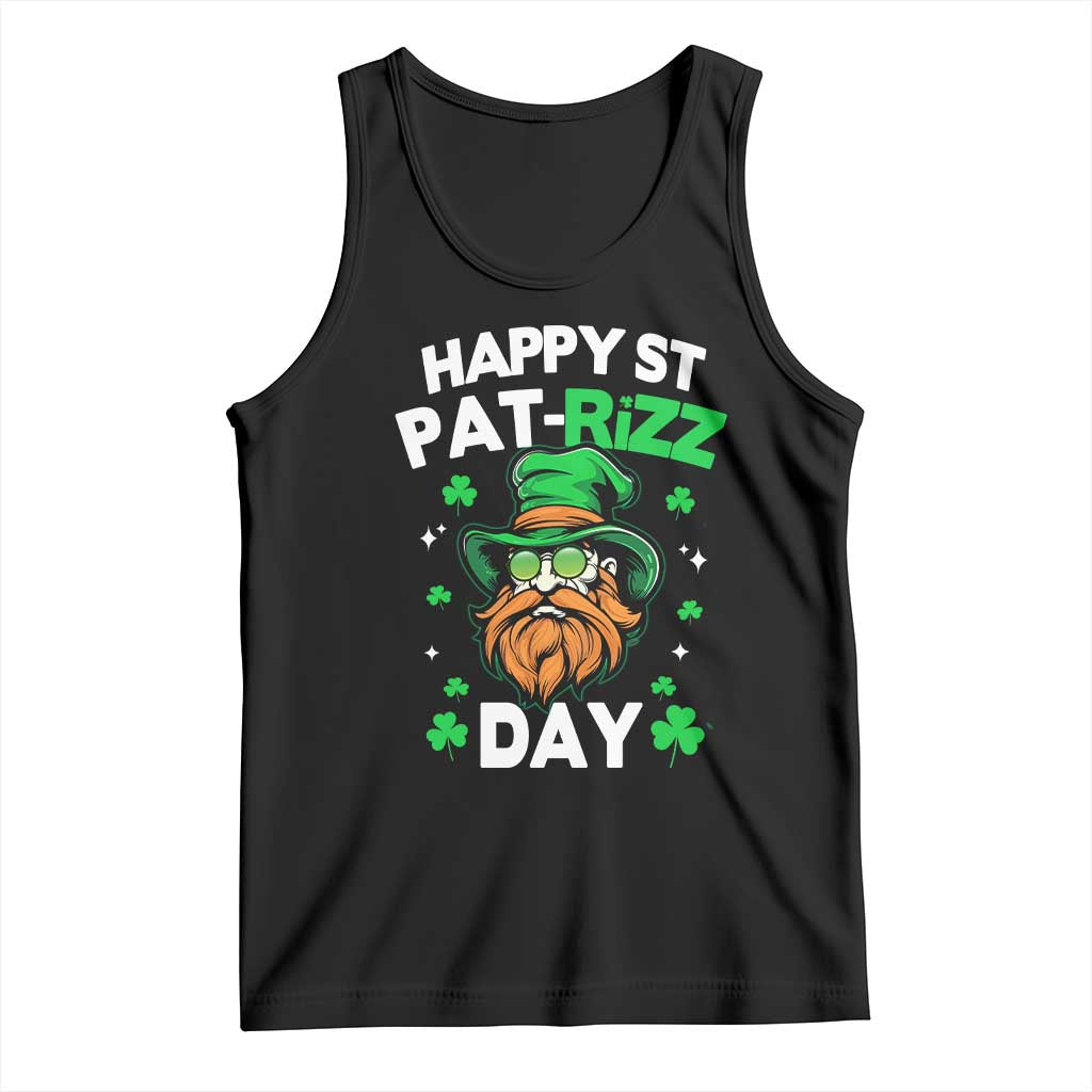 Happy St Pat Rizz Day Tank Top Funny St. Patrick's Day Leprechaun