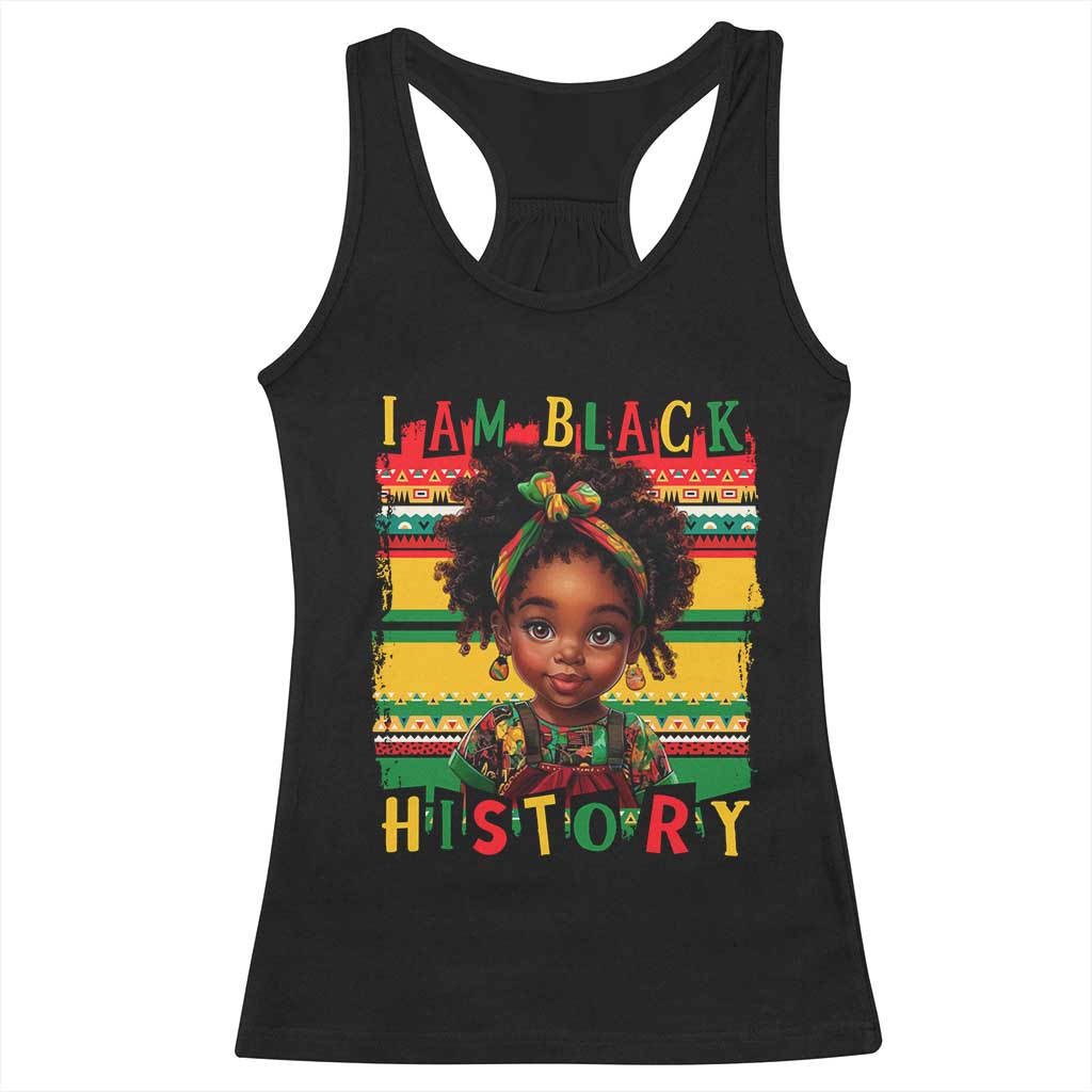 I Am Black History Racerback Tank Top Month Black Melanin Kids Girls