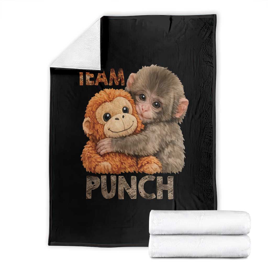 Team Punch Viral Baby Monkey Throw Blanket Cute Monkey Hugging Plush Toy Internet Trend Gift