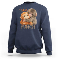 Team Punch Viral Baby Monkey Sweatshirt Cute Monkey Hugging Plush Toy Internet Trend Gift