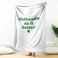 Redheads Do It Better Funny Irish Pride Throw Blanket St Patricks Day Ginger Humor