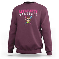 Let's Party Baseball Monkey Sweatshirt Ball Party Game Day Vibes
