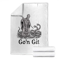 Go'n Git Funny Saint Patrick Banishing Snakes Throw Blanket Irish History Humor St Patricks Day